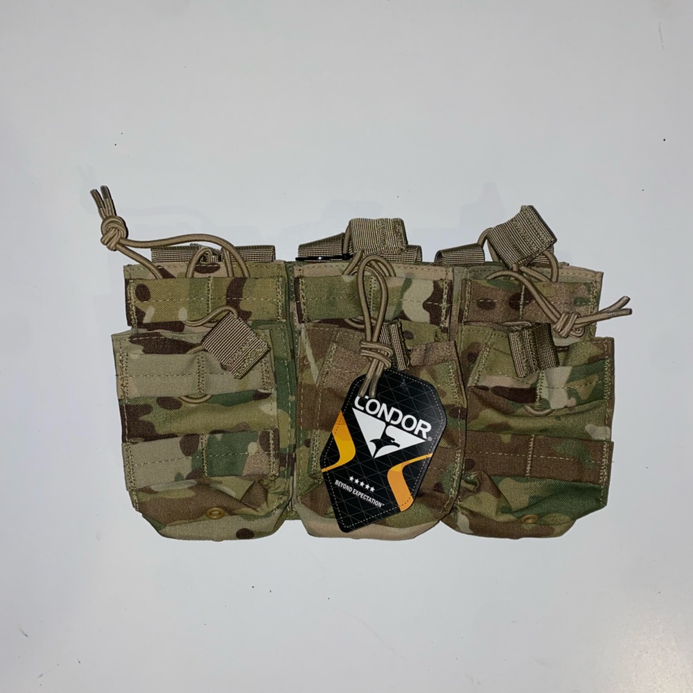 CONDOR TRIPLE STACKER M4 MAG POUCH - MULTICAM